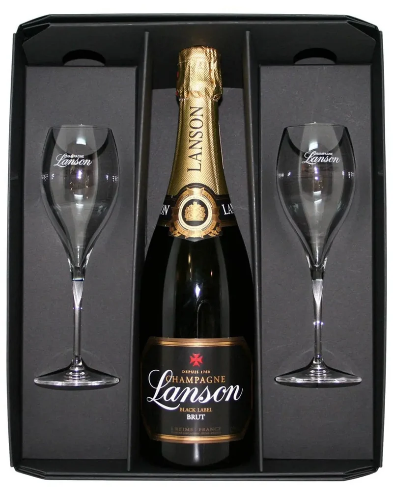 Lanson Black Label Flute Pack Champagne, 75 cl