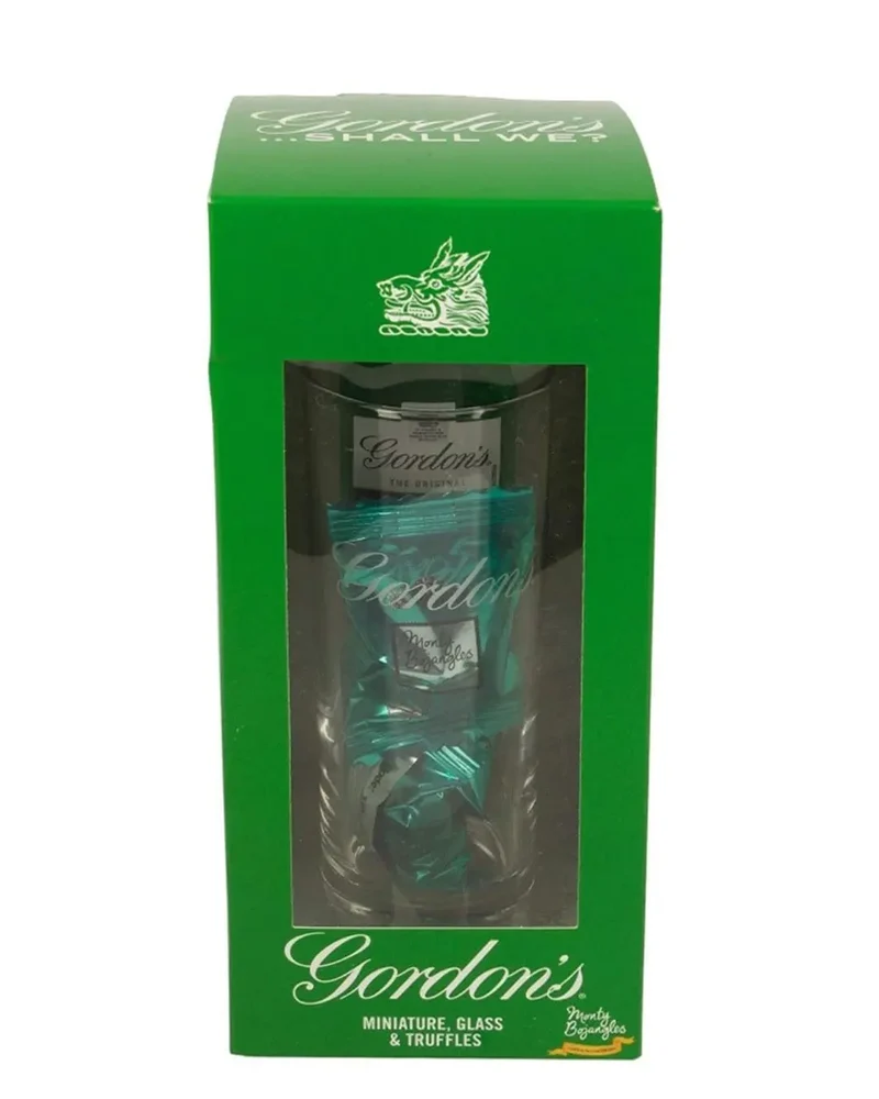 Gordon's London Dry Gin Miniature Glass + Toffees Gift Set, 50 cl