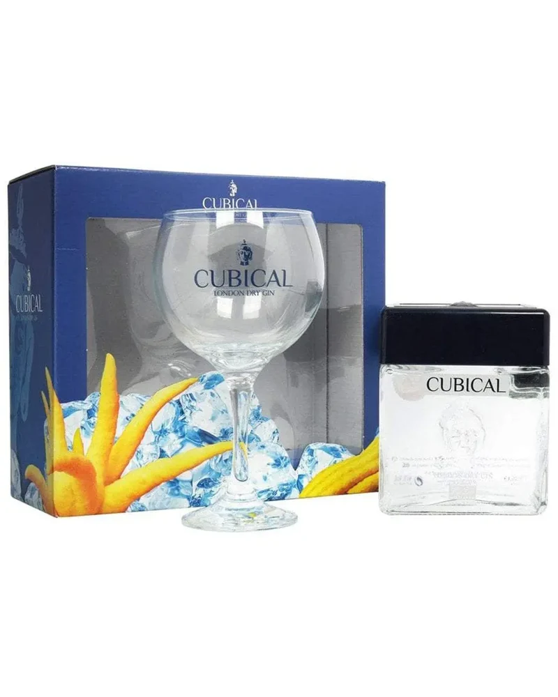 Botanic Cubical Premium London Dry Gin Glass Gift Pack, 70 cl