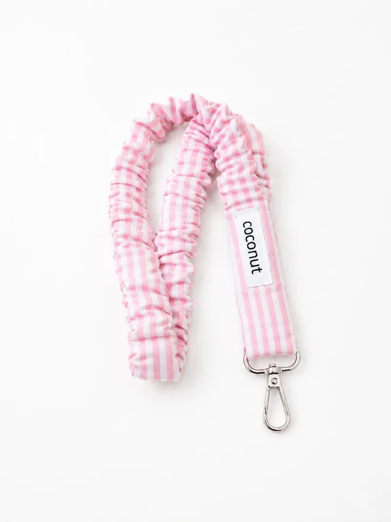 Colgador elástico rayas rosa