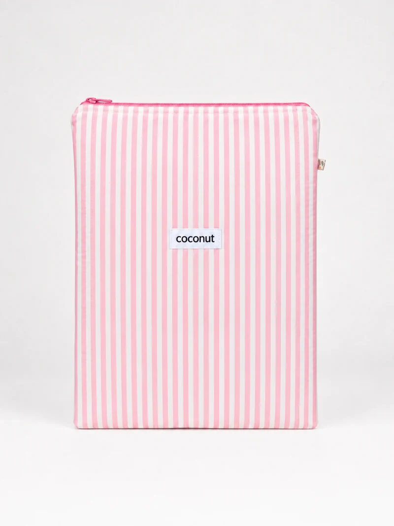 Funda tablet rayas rosa
