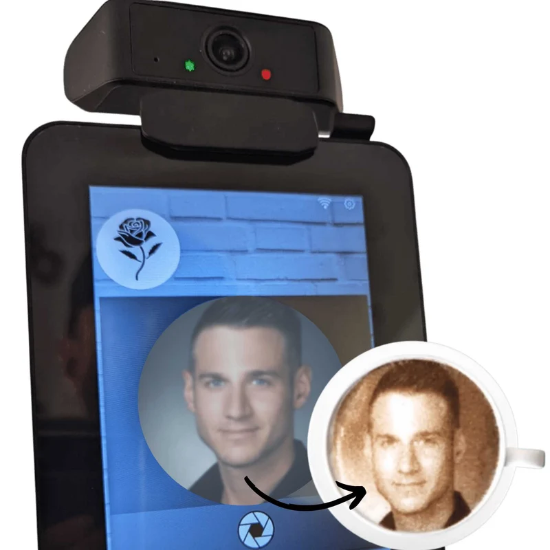 Impresora de café Coloranino® con cámara para selfies