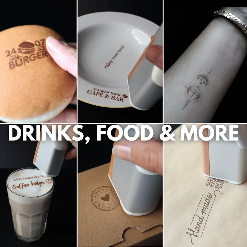 Impresora de bebidas móvil Barista 2.0 de Cignature®, incluido 1 cartucho y accesorios (BLUETOOTH)
