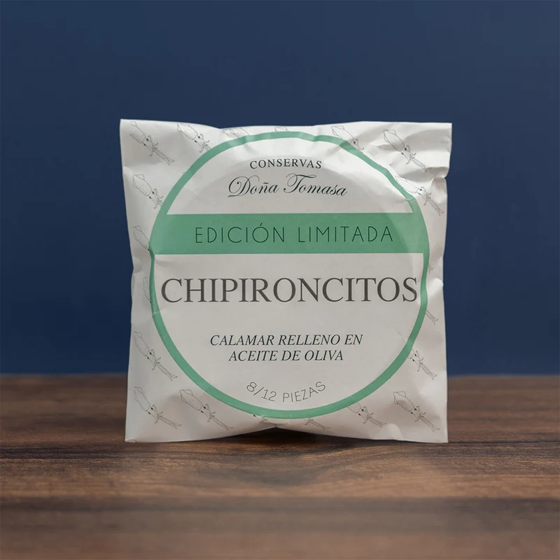 Chipironcitos rellenos en aceite de oliva 8/12 uds Ed. especial 110g