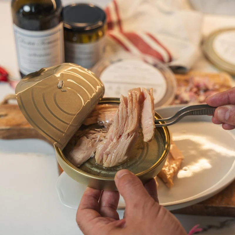 Pandereta de Ventresca de bonito del norte en aceite de Oliva 230g