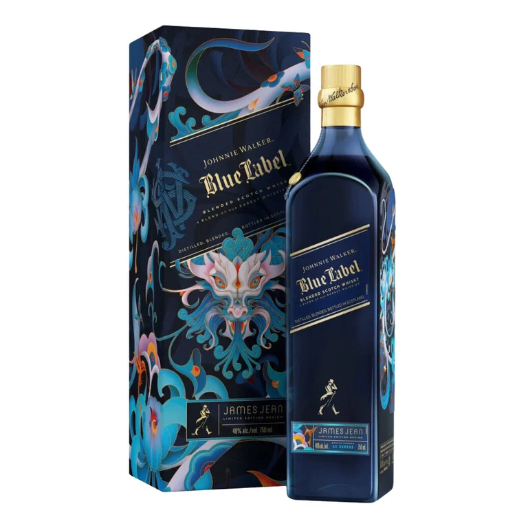 WHISKY JOHNNIE WALKER BLUE LABEL -70CL JA. JEAN YEAR OF THE DRAGON LIM.EDITION