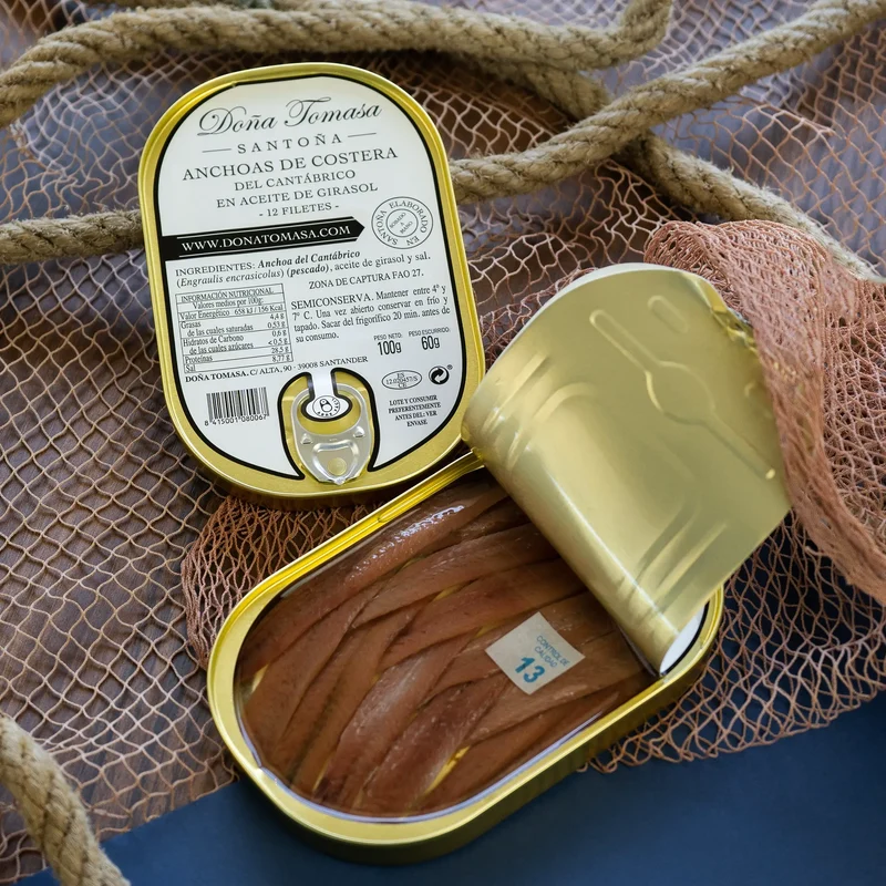Anchoas de Costera «Doña Tomasa» (12 filetes grandes) 100g
