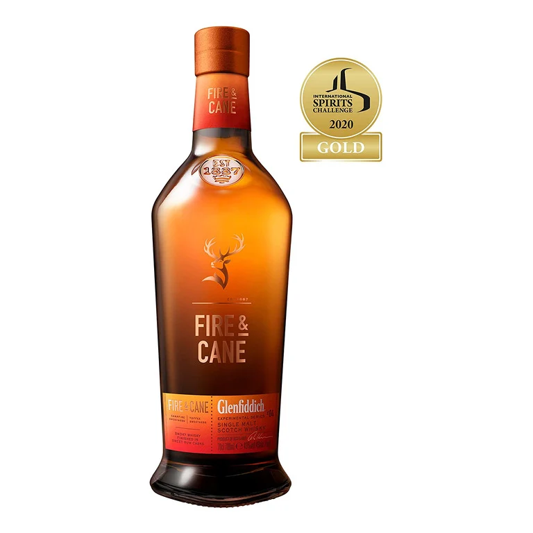 WHISKY GLENFIDDICH FIRE & CANE -70CL SINGLE MALT SCOTCH-ASTUCCIATO