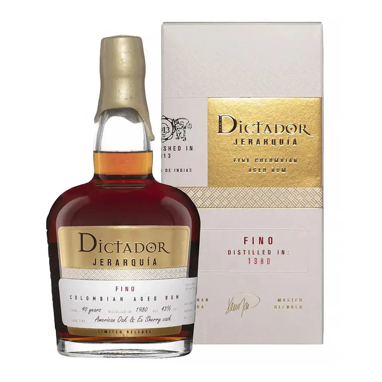 RUM DICTADOR JERARQUIA FINO COLUMBIAN AGED 35 YEARS - 70CL DISTILLER 1987