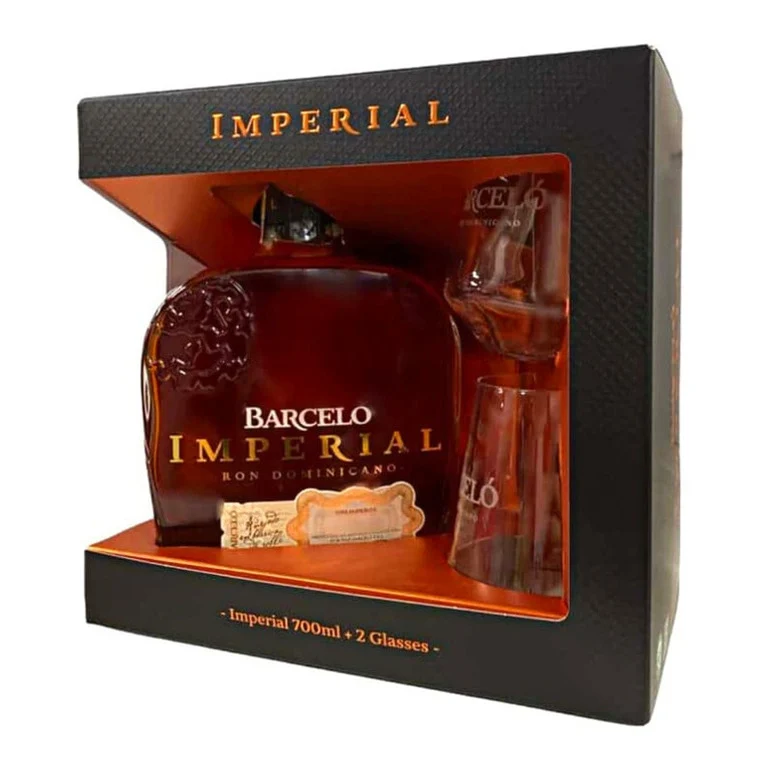 RUM BARCELO IMPERIAL - RON DOMINICANO 70CL + 2 BICCHIERI