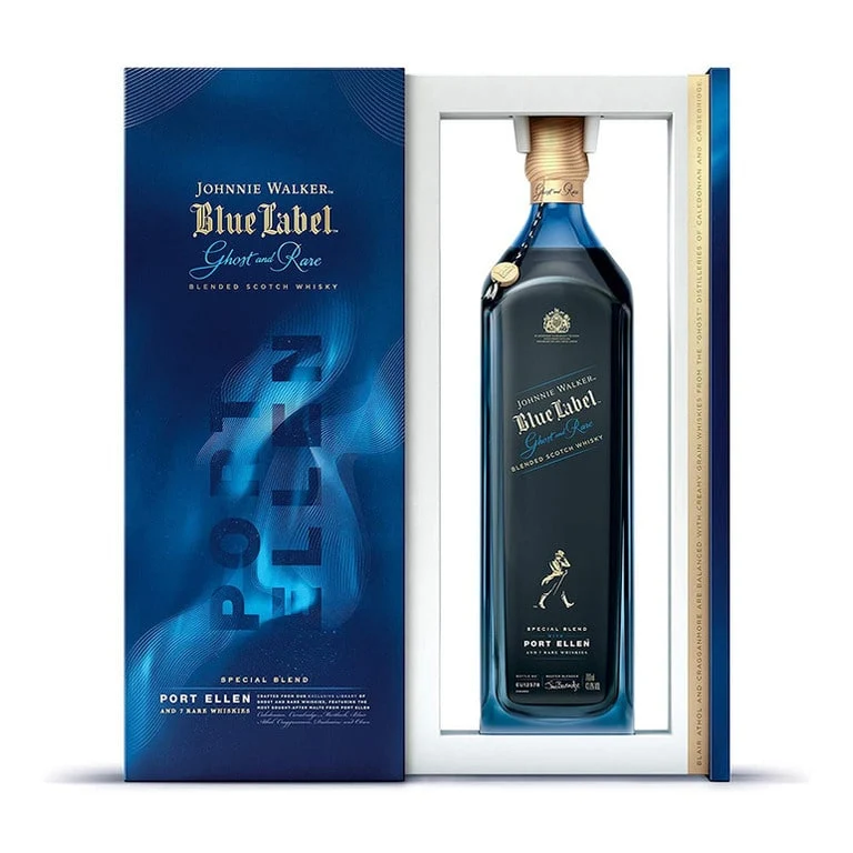WHISKY JOHNNIE WALKER BLUE LABEL GHOST RARE PORT ELEN