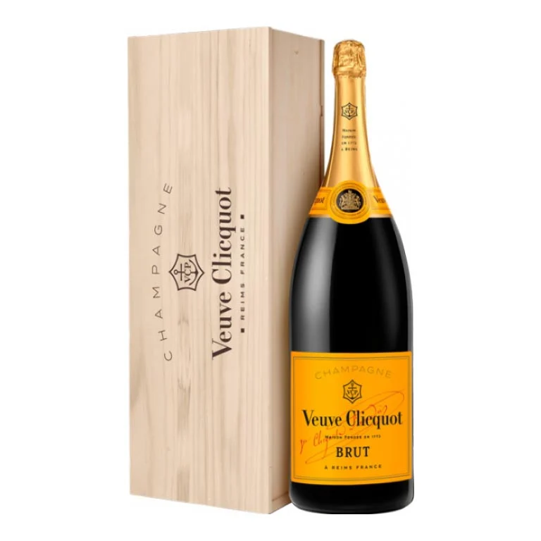 VEUVE CLICQUOT CHAMPAGNE BRUT- 15LT CASSA IN LEGNO-NABUCHODONOSOR