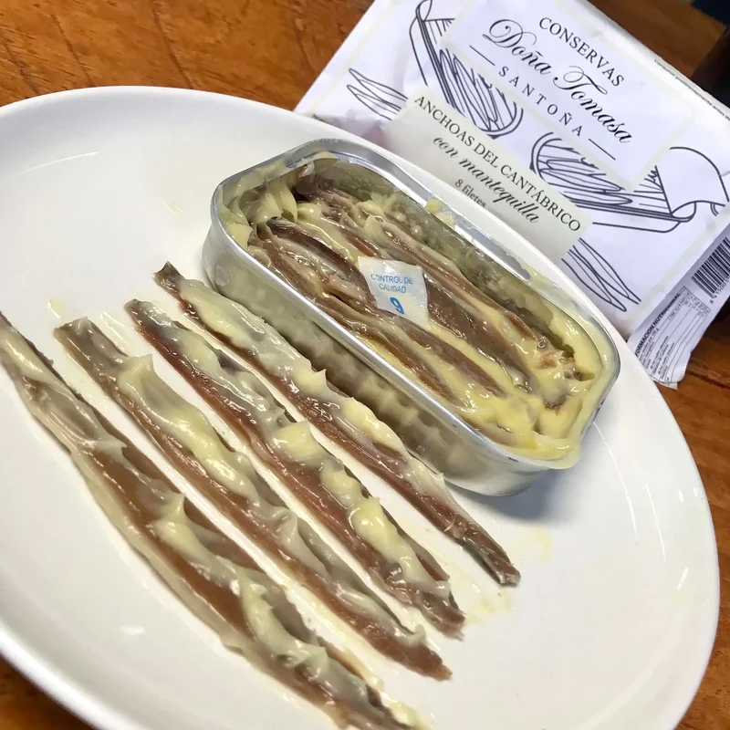 Anchoas de costera con mantequilla (8 filetes medianos) 80g
