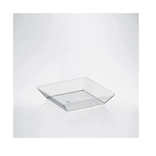 PIATTI DESSERT TRASPARENT QUADRATI 25pz