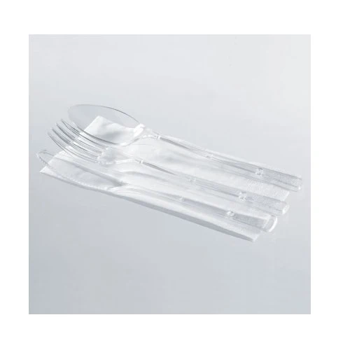 TRIS TRASPARENTI + TOVAGL. DOPPIO V.x500 ISAP FORCHETTE CUCCHIAIO COLTELLO + TOST