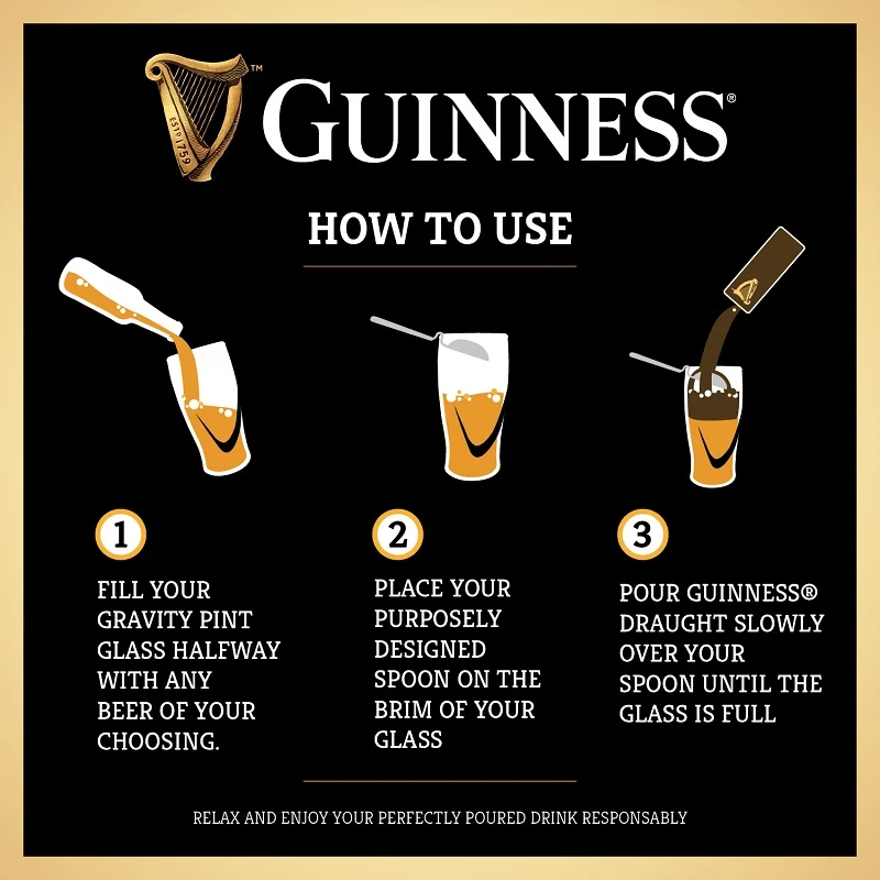 Guinness Toucan Glass & Pouring Spoon Gift Set