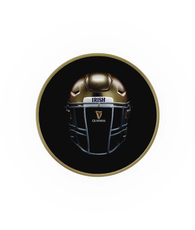 Notre Dame Helmet Swivel Bar Stool with Gold Trim