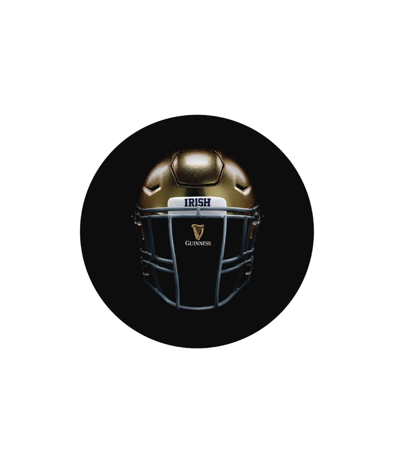 Notre Dame Helmet Swivel Black Bar Stool