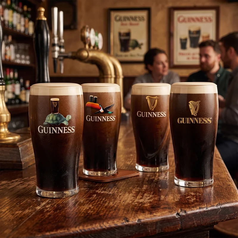 Guinness Collectors Edition Pint Glass Set