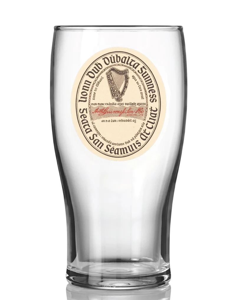 Guinness Vintage Label Pint Glass