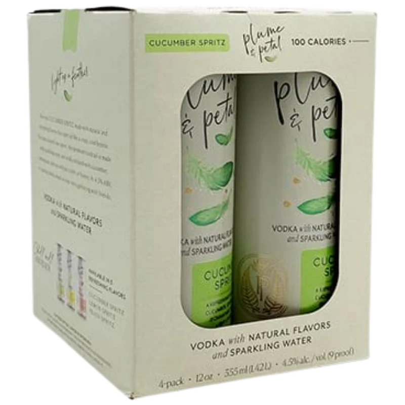 Plume & Petal Cucumber Spritz Sparkling Vodka 4-Pack