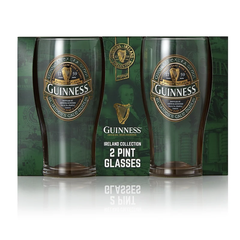 Guinness Ireland Collection Pint Glass Twin Pack