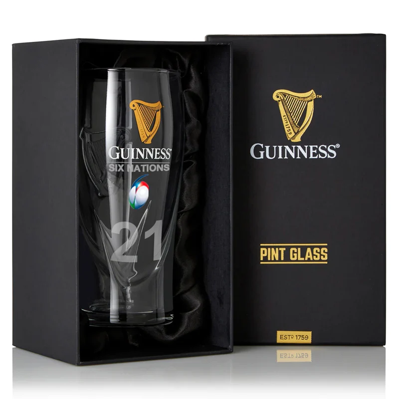 Guinness Six Nations Pint Glass - 2 Pack