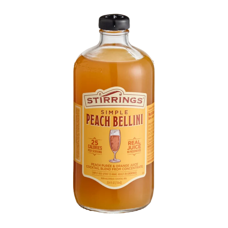 Stirrings Peach Bellini Cocktail Mixer 750ml