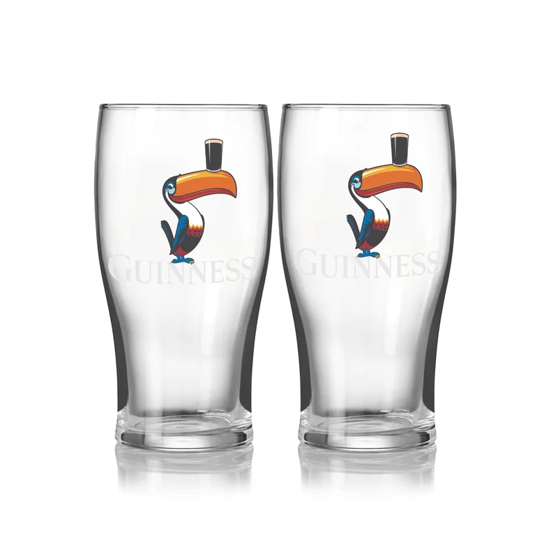 Guinness Toucan Pint Glass Twin Pack