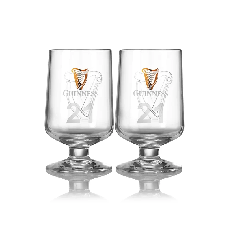 Guinness Embossed Stem Glass 2 Pack