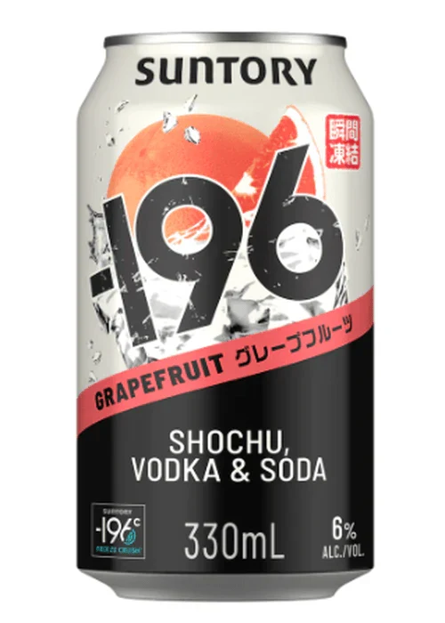 Suntory -196 Shochu Vodka & Soda Grapefruit 330ML