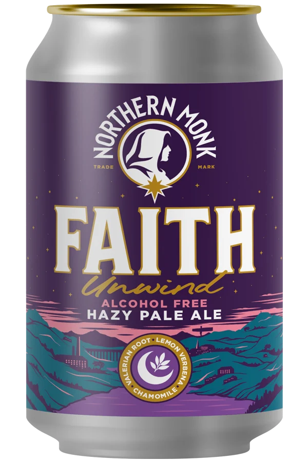 Northern Monk Unwind Alcohol Free Hazy Pale Ale 0.3% ABV 330ml Can