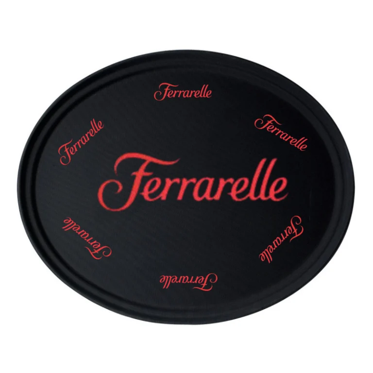 VASSOIO OVALE NERO FERRARELLE BASE ANTISCIVOLO