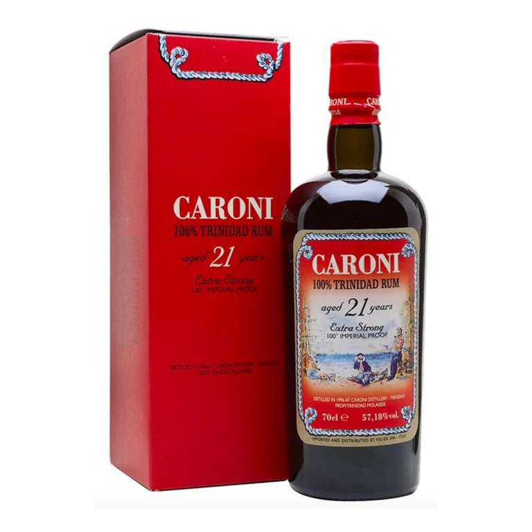 RUM CARONI AGED 21 YEARS-70CL ASTUCCIO 100% TRINIDAD RUM-100°IMPERIAL PROOF