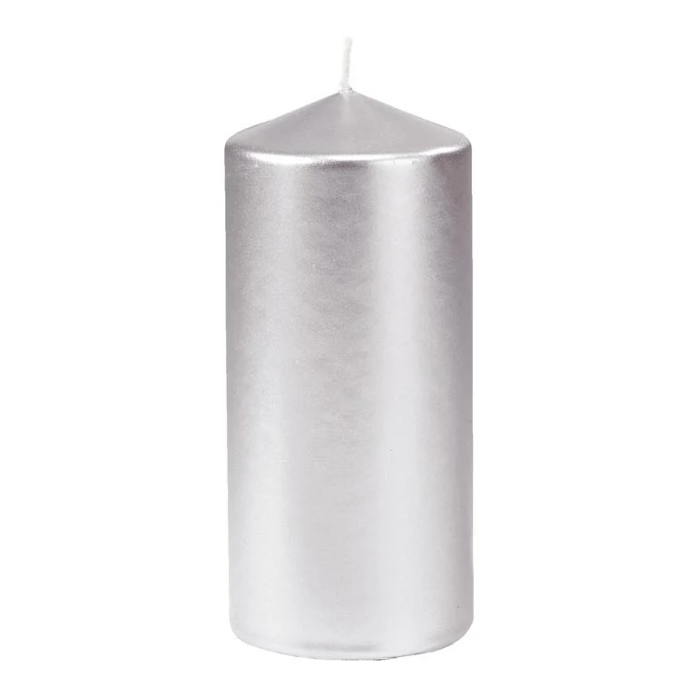 CANDELA PILLAR VELLUTO 150X70mm 6p 153281 ARGENTO