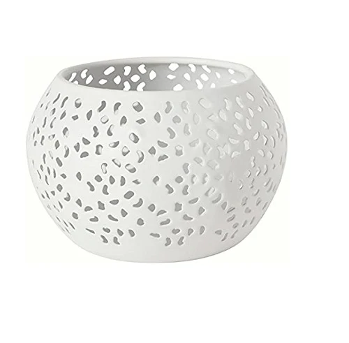 PORTACANDELE METALLE. BIANCO MABEL x6pz COD.171485 DUNI
