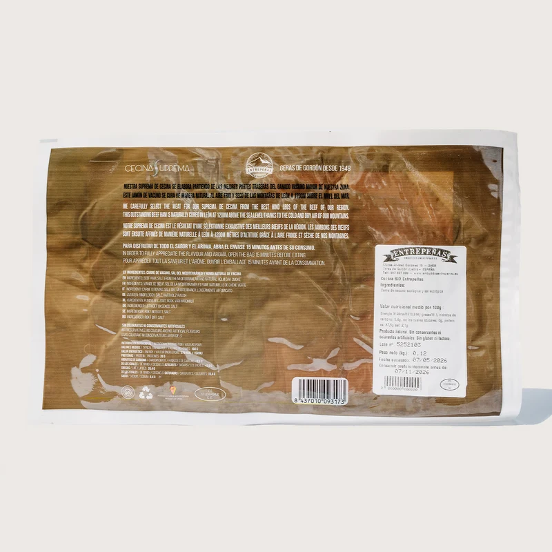 Cecina de León ecológica - 100g