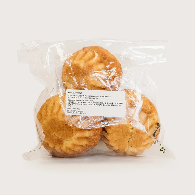 Brioche parisino - pack 3 uds