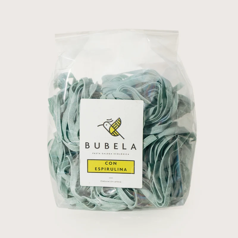 Tallarines de trigo y espirulina ecológicos - 400g