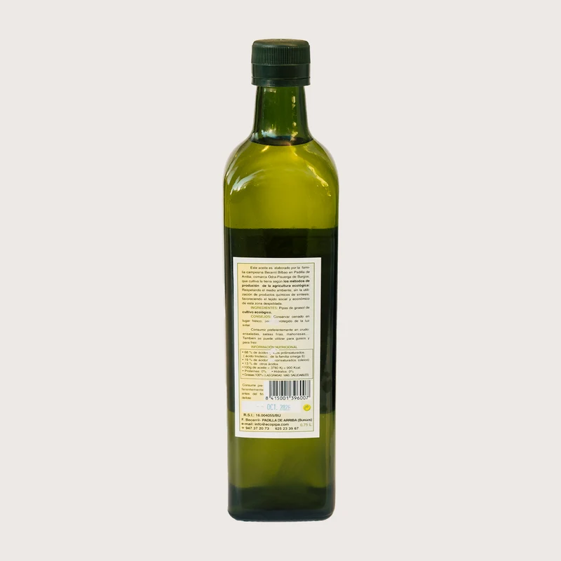 Aceite de girasol ecológico - 750ml