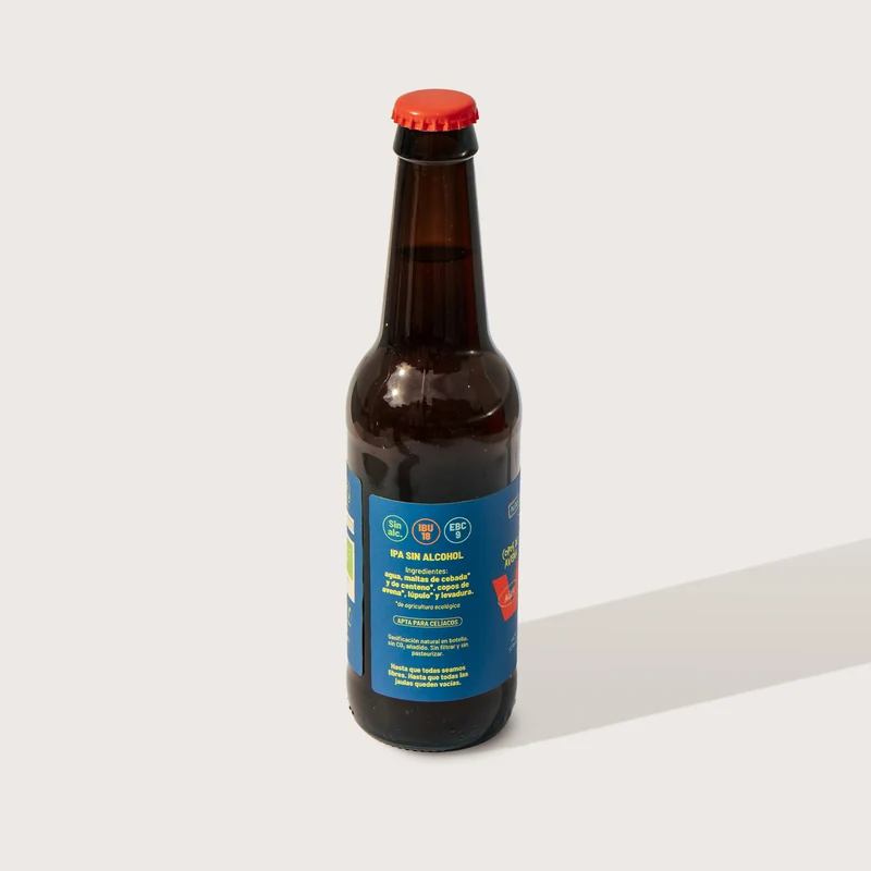 Cerveza ecológica Ipa Sin alcohol - botella 33 cl