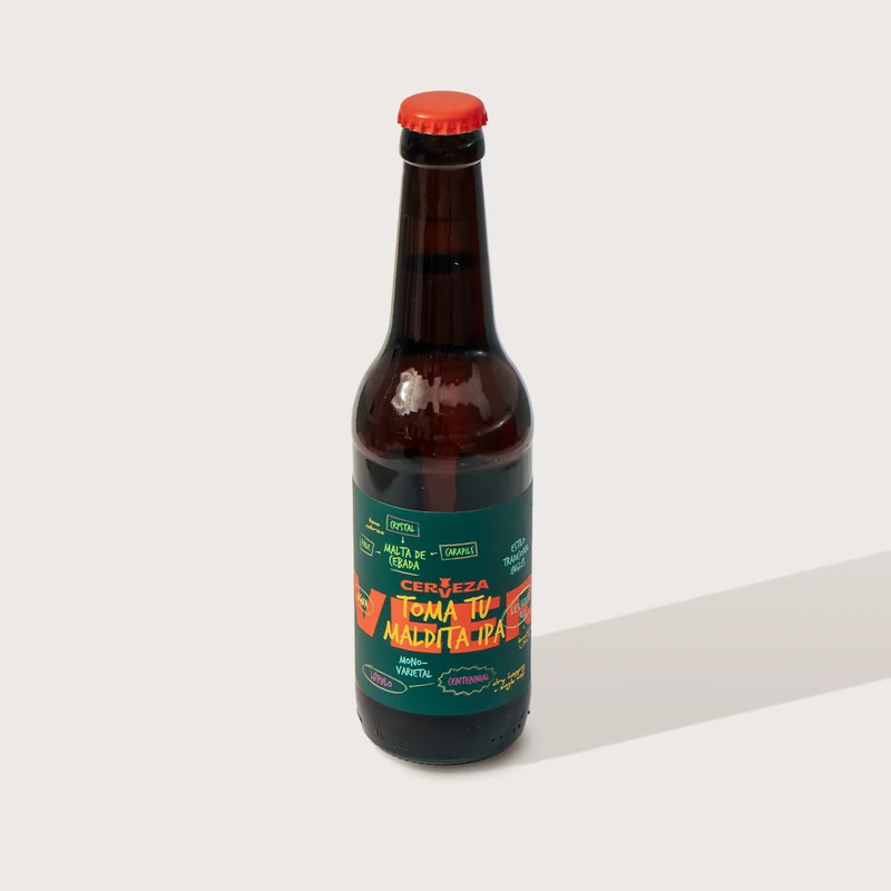 Cerveza ecológica Toma tu maldita IPA - botella 33 cl