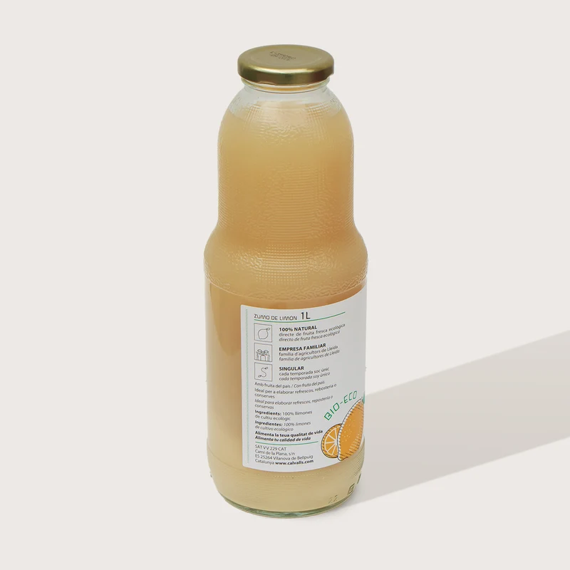 Zumo de limón ecológico Cal Valls - 1L