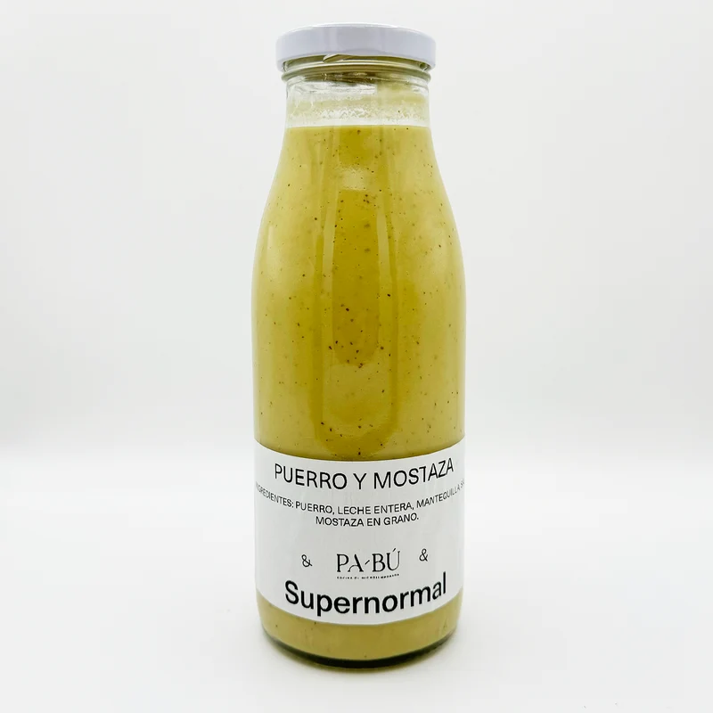 Crema de puerro y mostaza Pabú - 500ml