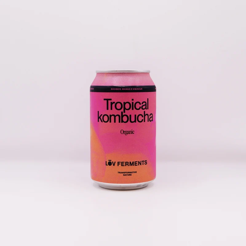Kombucha ecológica de rooibos, mango y hibiscus - 330ml