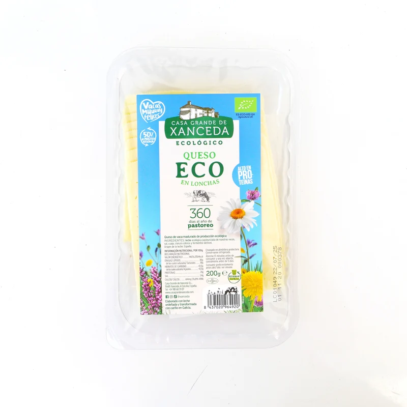 Queso ecológico en lonchas - 200g