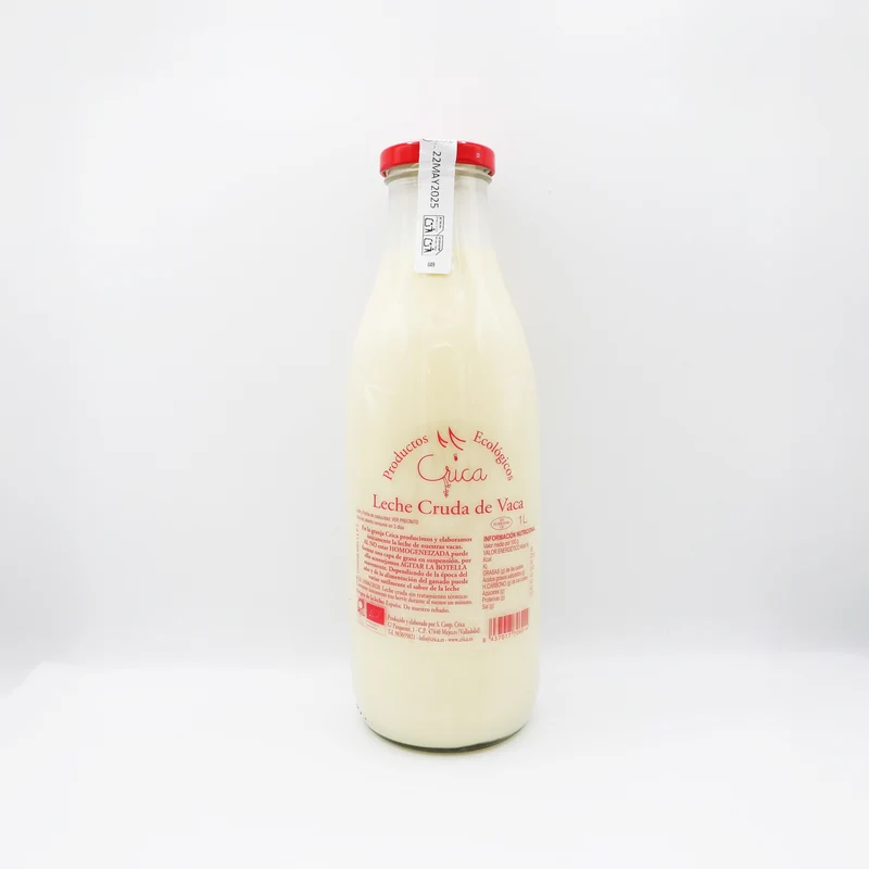 Leche cruda fresca ecológica