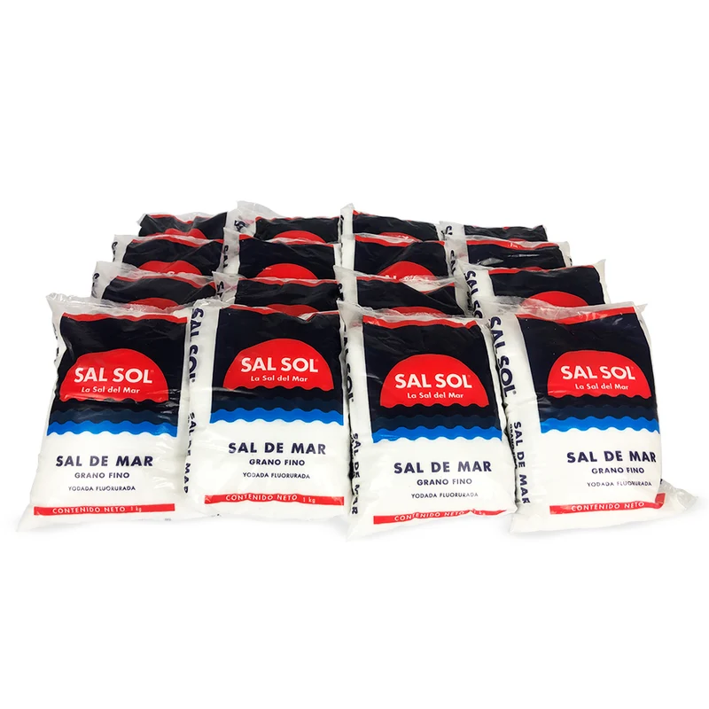 Master sal sol bolsa grano fino 1 kg yodada fluorurada 10 unidades