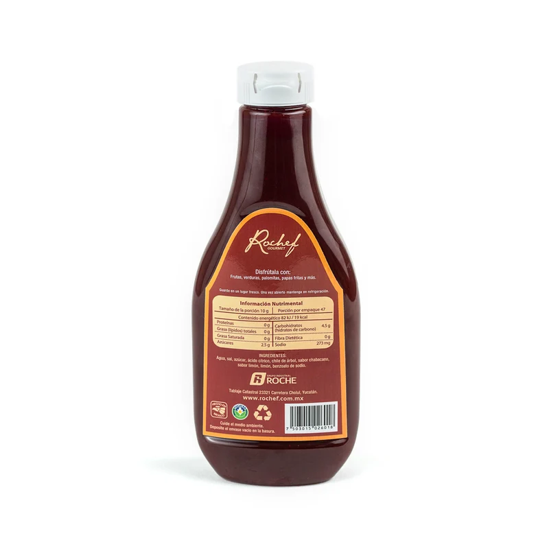 Caja salsa chamoy rochef gourmet 350 ml 12 unidades