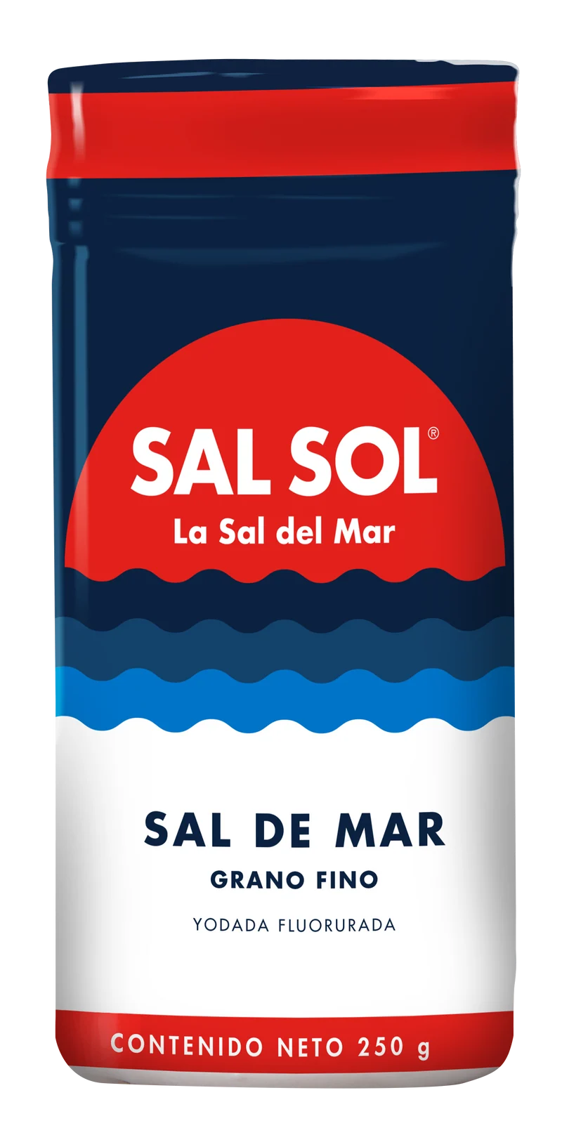 Caja sal sol bote grano fino 250 gr yodada fluorurada 12 unidades